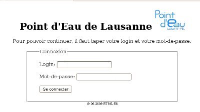 point d'eau lausanne - intranet